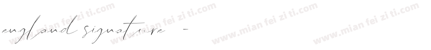 england signature字体字体转换